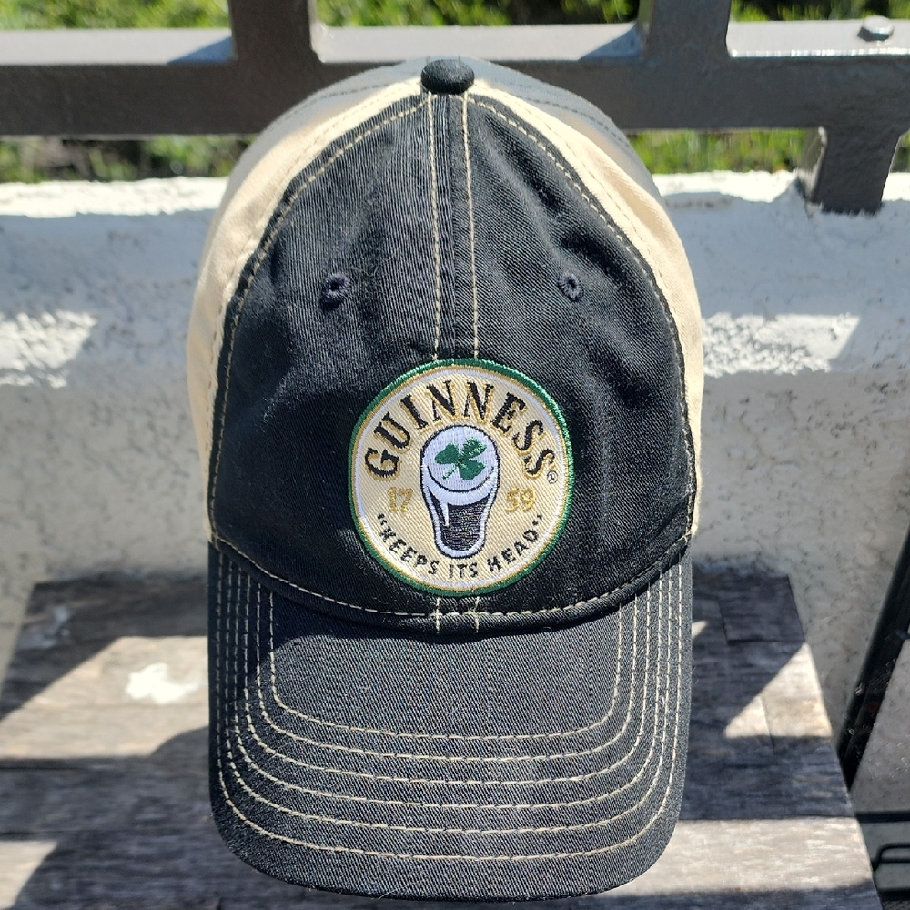 Guinness Black and Tan Embroidered Logo Cap